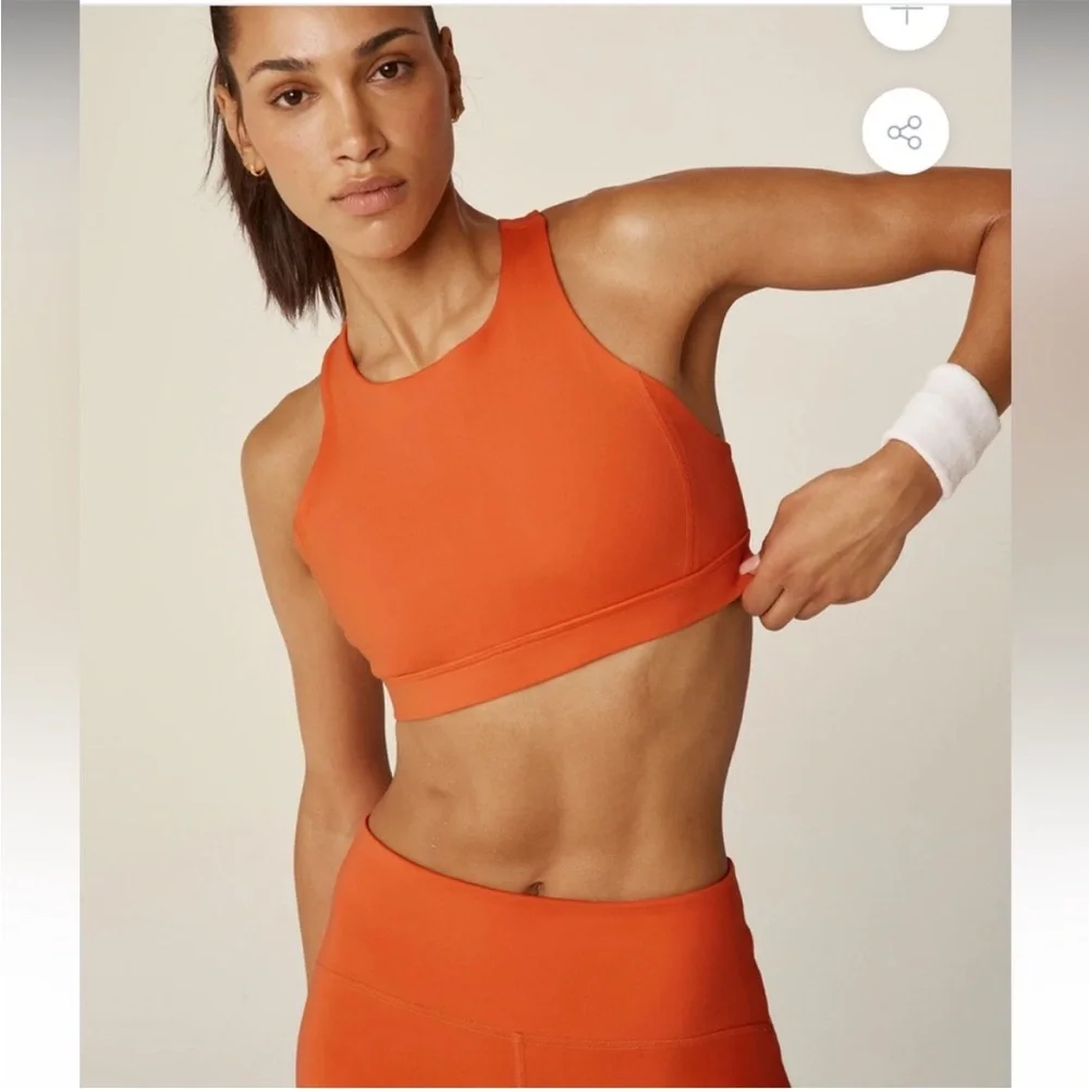 NWT Beyond Yoga POWERBEYOND Jump Bra in Sunset Orange women’s S - Picture 1 of 11